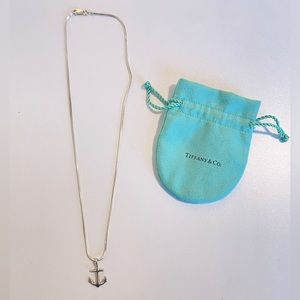 Tiffany & Co. Silver Anchor Pendant Necklace